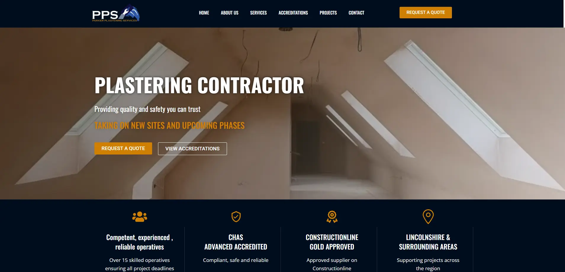 Parker Plasting Services WordPress project